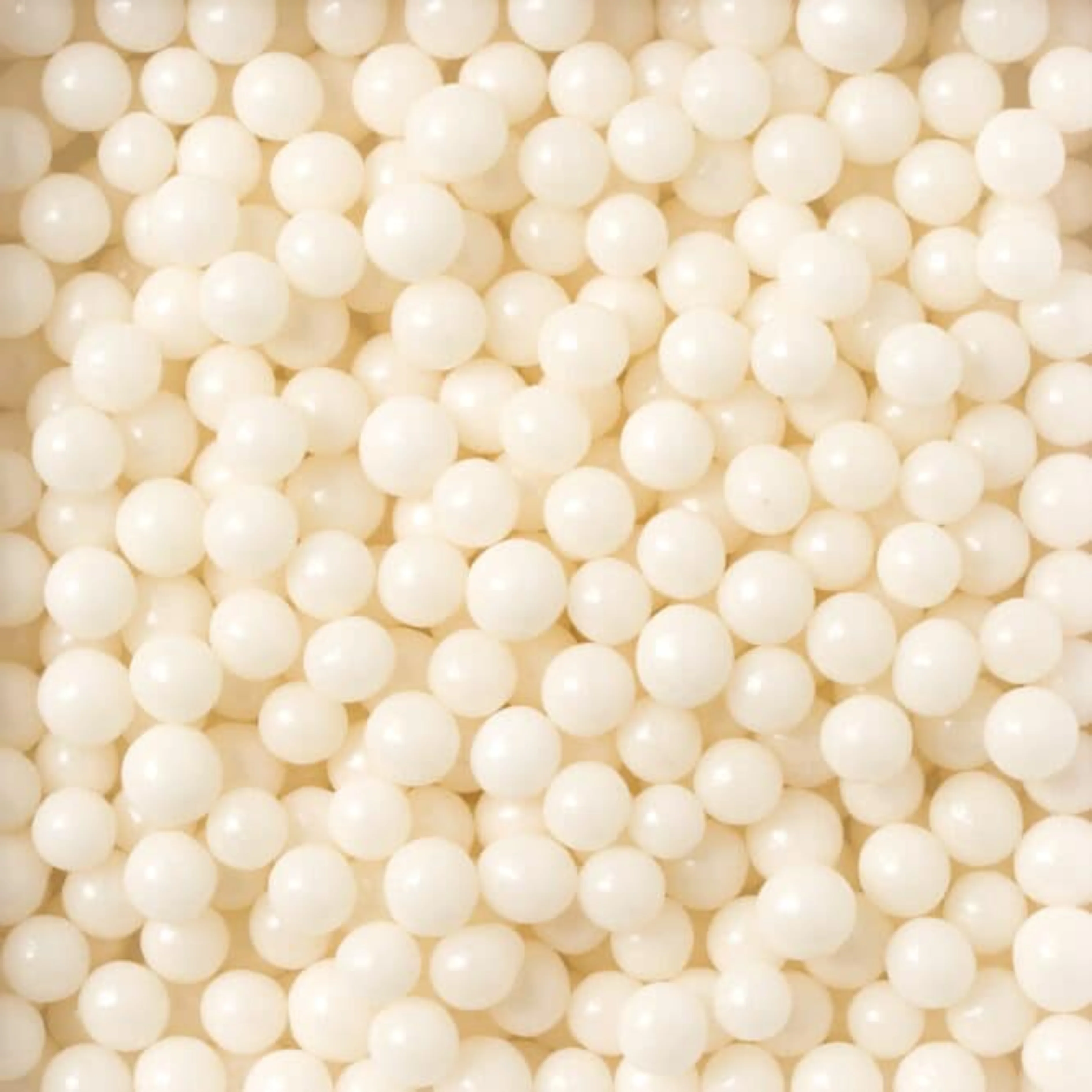 Perle / Perlute din zahar 7mm - ALB SIDEF / White - 1Kg - Decora Bakery