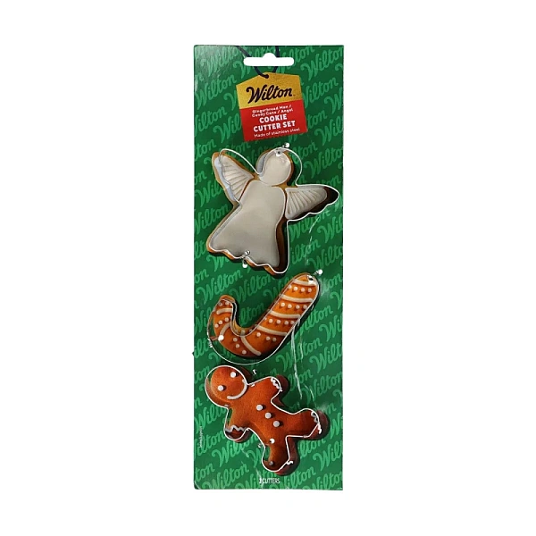 Set 3 decupatoare Wilton: Om de turtă dulce, Acadea, &Icirc;nger - Wilton