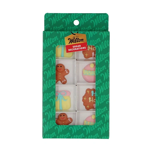 Set 8 decoratiuni din zahar Om turta dulce - Craciun - Wilton
