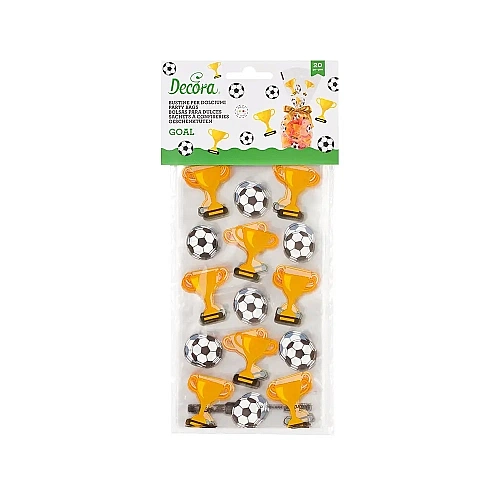 Set 20 pungi din plastic -12,5 + 3 x 24 h cm - Decora