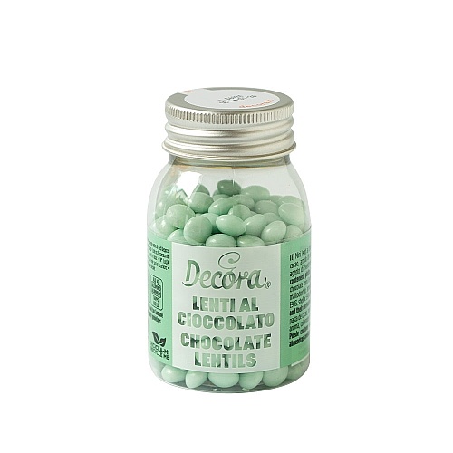 Decor din ciocolata cu lapte - VERDE AQUA - 80 g - ⌀ 10 mm - Decora