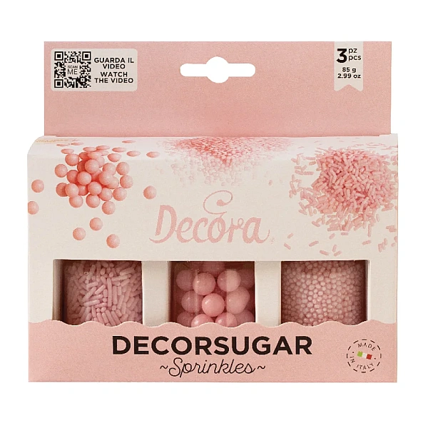 Set Perlute / Decoruri din zahar - Roz Perlat - 85g - Decora