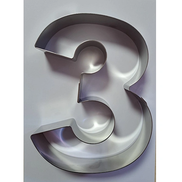 Formă de tort - Cifra 3 - 20 x 16 x 4 CM - Dekora