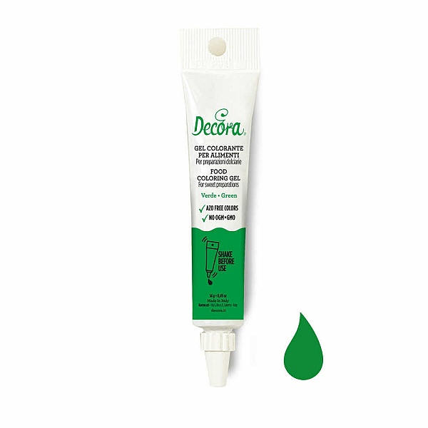 Colorant gel natural Verde / Green 14g - Decora