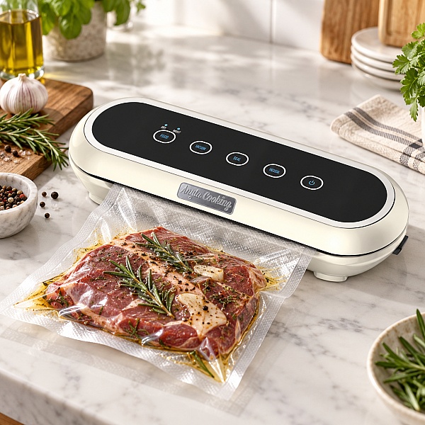 Aparat de Vidat Alimente Retro Crem, Sigilare Dublă, 3 Moduri &ndash; Anyta Cooking