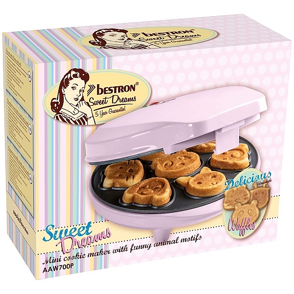 Aparat pentru Mini Gofre, Prajituri in Forma de Animale - Bestron - Anyta Cooking