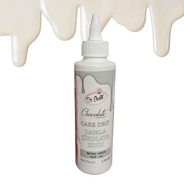 Glazura de ciocolata - Cake Drip - ALB - 120g - Dr Gusto