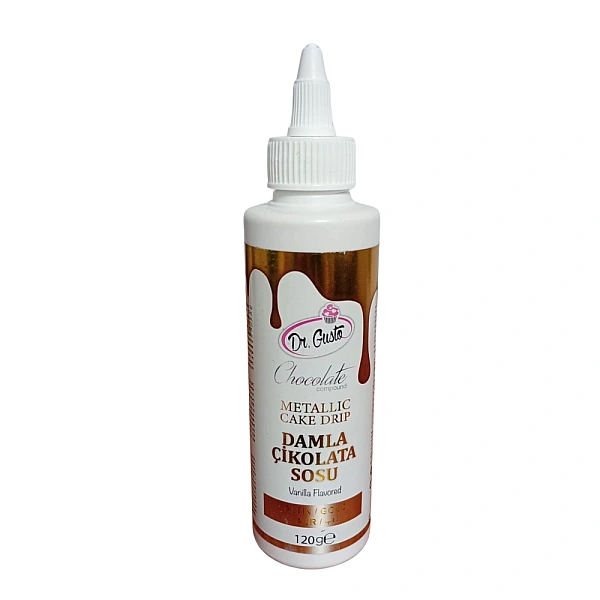 Glazura de ciocolata - Cake Drip - AURIU METALIZAT - 120g - Dr Gusto