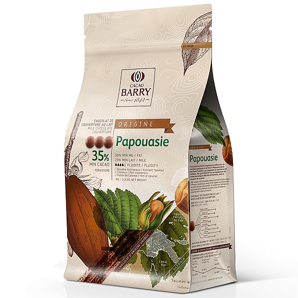 Ciocolată cu lapte PREMIUM - PAPUA NOUA GUINEE - 35,8% - 1kg - Cacao Barry&reg; - Anyta Cooking
