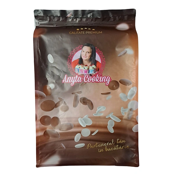 Ciocolată Fină Veritabilă Albă , bănuți , cacao 29% - 10kg - Anyta Cooking