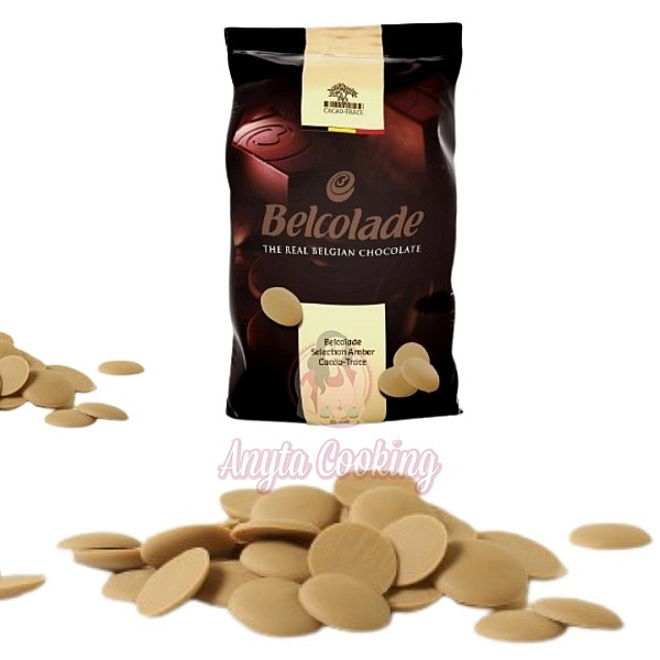 Ciocolata Alba ,Amber Selection (gust caramel sarat ) - 30% cacao- 4 kg - Belcolade - Anyta Cooking
