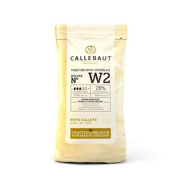 Ciocolata alba fina W2 - 1 kg - 28% - Barry Callebaut&reg; - Anyta Cooking