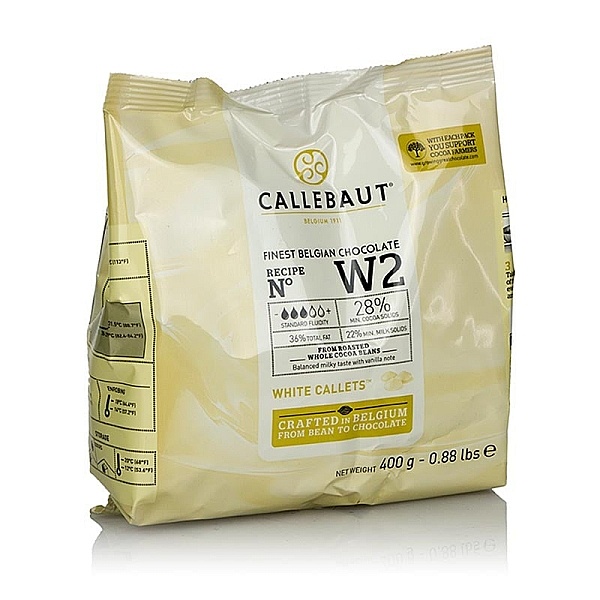 Ciocolata alba fina W2 - 28% 400 gr Callebaut - Anyta Cooking