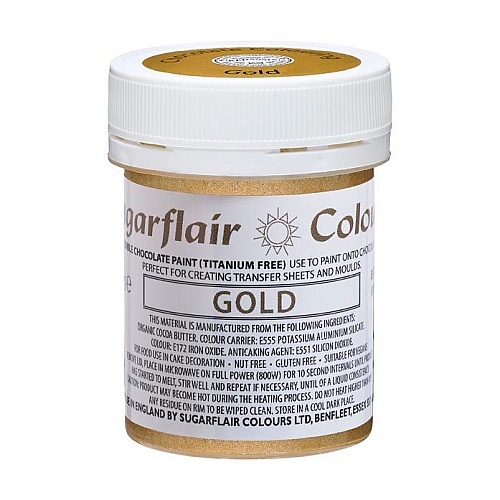 Colorant alimentar pentru ciocolata Liposolubil - AURIU / GOLD - 35g - Sugarflair