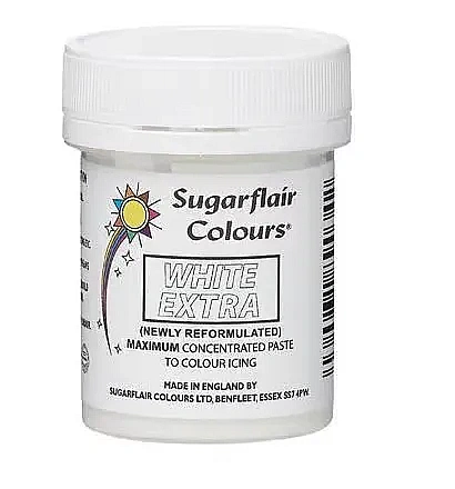 Colorant alimentar ciocolată- Extra White / Alb Intens - 42g - Sugarflair
