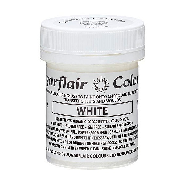 Colorant alimentar ciocolată- White / Alb -35g-Sugarflair - Anyta Cooking