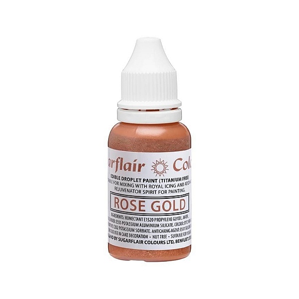 Colorant Alimentar Lichid - ROSE GOLD / AURIU ROSE - 14 ml - Sugarflair - Anyta Cooking