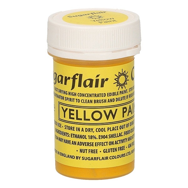 Colorant alimentar pt pictat-GALBEN MAT-Yellow Paint-20 gr-Sugarflair - Anyta Cooking
