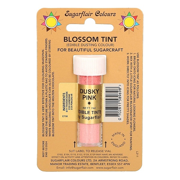 Colorant Alimentar Pudra - DUSKY PINK / Roz Plamaniu &ndash; 7 ML &ndash; Sugarflair - Anyta Cooking