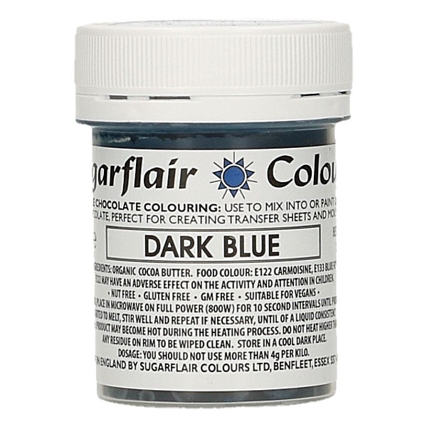 Colorant pentru Ciocolata &ndash; DARK BLUE / ALBASTRU INCHIS - 35 g &ndash; Sugarflair