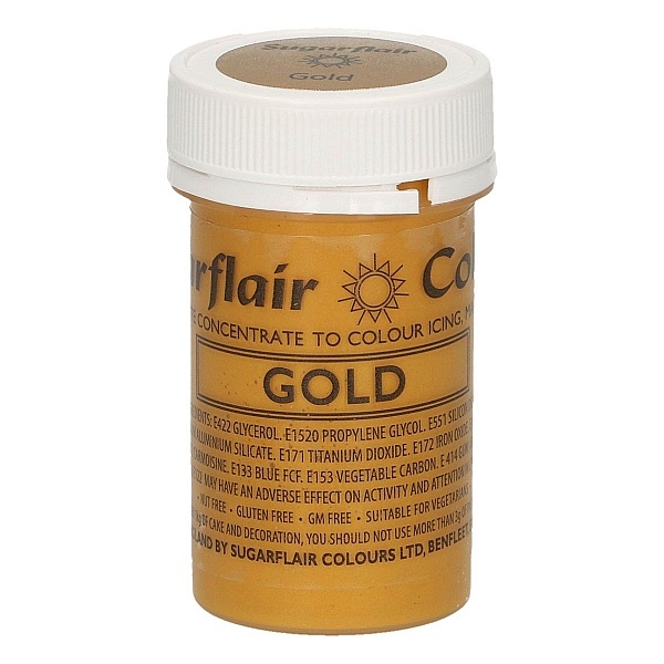 Colorant Gel &ndash; AURIU / Gold &ndash; Sugarflair - Anyta Cooking