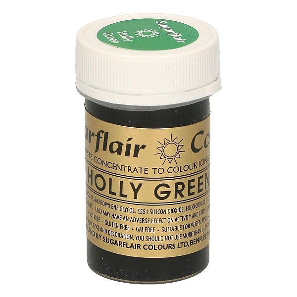 Colorant Pasta/Gel - HOLLY GREEN / Verde Stejar 25g - Sugarflair - Anyta Cooking
