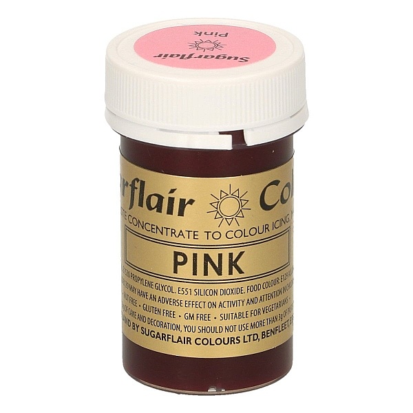 Colorant Pasta/Gel - PINK / Roz &ndash; 25 G &ndash; Sugarflair - Anyta Cooking