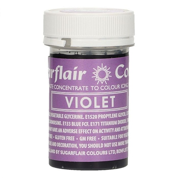 Colorant Pasta/Gel Violet &ndash; 25 G - Sugarflair - Anyta Cooking