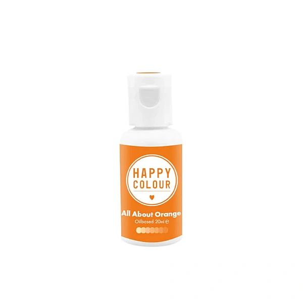 Colorant pt Ciocolată ,Crema de Unt etc.-All about Orange, 20 ml- Happy Colour