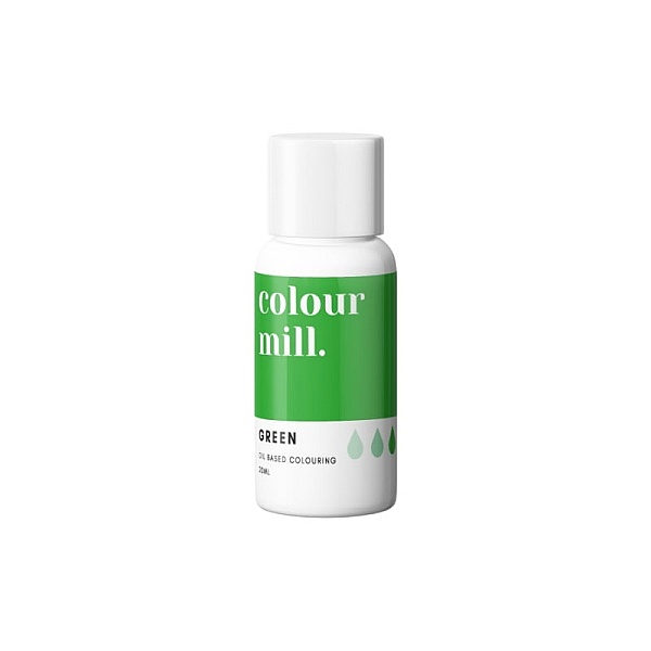 Colorant pt Ciocolată ,Crema de Unt etc.-Green, 20 ml-Colour Mill - Anyta Cooking