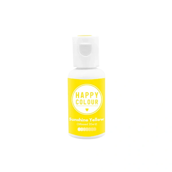  Colorant pt Ciocolată ,Crema de Unt etc.- SUNSHINE YELLOW, 20 ml- Happy Colour