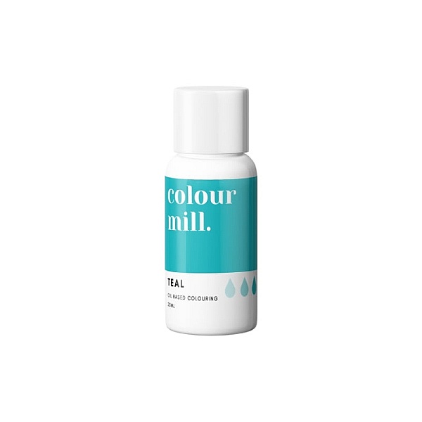 Colorant pt Ciocolată ,Crema de Unt etc.-Teal, 20 ml-Colour Mill - Anyta Cooking