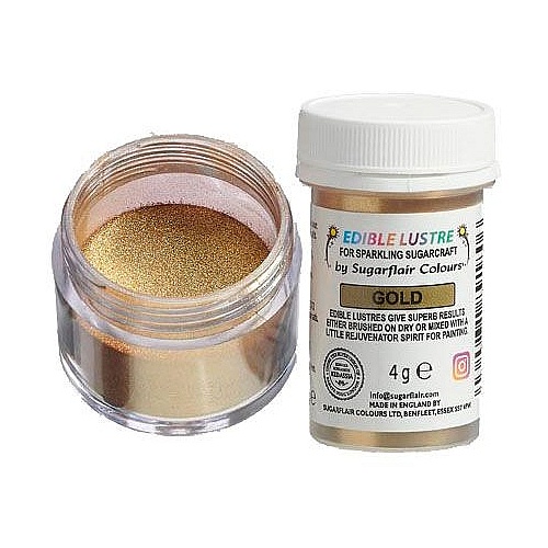 Colorant pudra Lustre Auriu - Gold &ndash; 4 gr - Sugarflair