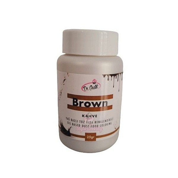 Colorant pudra pt Ciocolata (Liposolubil)-25 gr-Maro/Brown-Dr Gusto - Anyta Cooking