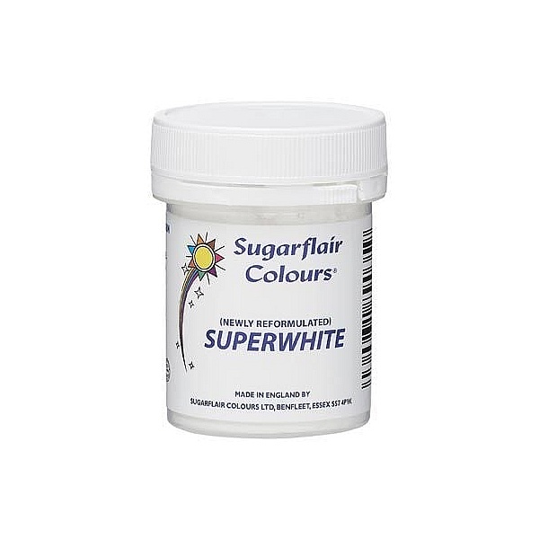 Colorant pudra- SUPERWHITE - 20 G - Sugarflair - Anyta Cooking