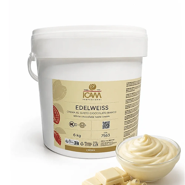 Cremă albă Edelweiss - 6 kg - ICAM  (fără gluten)