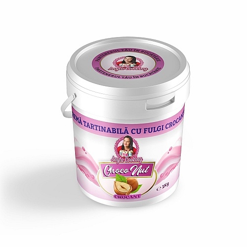 Cremă tartinabilă cu fulgi crocanti &ndash; CHOCO NUT &ndash; 1 kg &ndash; Anyta Cooking (Lichidare Stoc)