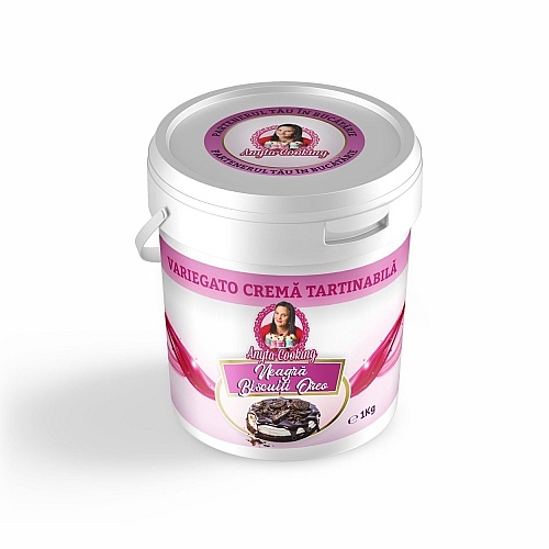 Variegato Cremă Tartinabilă de Ciocolată &ndash; NEAGRA BISCUITI &ndash; 1 kg &ndash; (Lichidare Stoc)