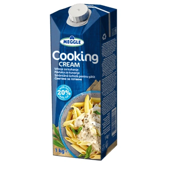 Crema / Smantana lichida pentru gatit, 20% grasime - 1 litru - Meggle