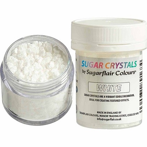 Cristale sclipicioase de Zahar - ALB -40 gr - Sugarflair