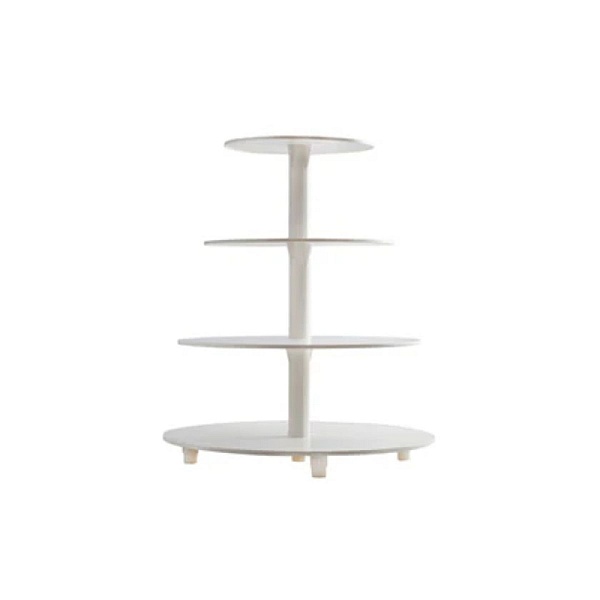 Suport Tort Plastic 4 etaje - 510mm inaltime, 340mm diametru