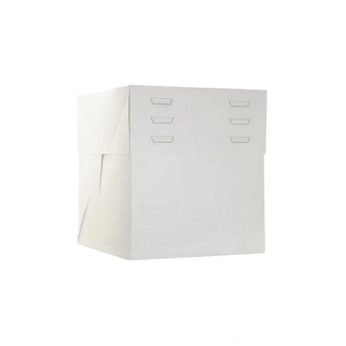Cutie pentru tort albă ajustabilă 20 x 20 x 20 p&acirc;nă la 30 cm