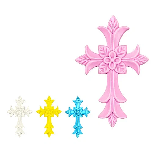 Decor comestibil - &bdquo;Cruce roz&rdquo; - 1 buc - Anyta Cooking
