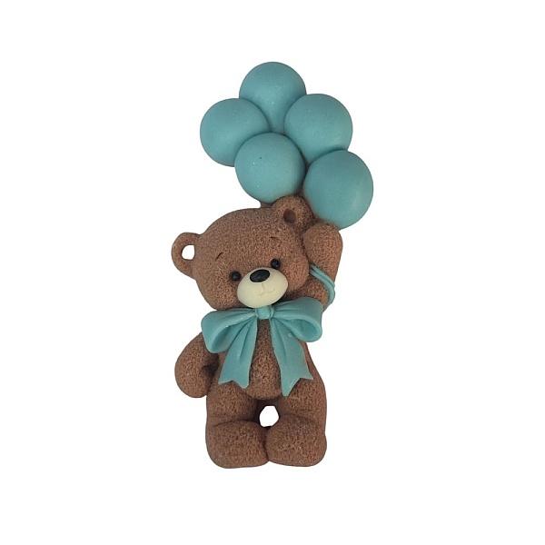 Decor comestibil - Ursulet cu balonase albastre - Anyta Cooking 