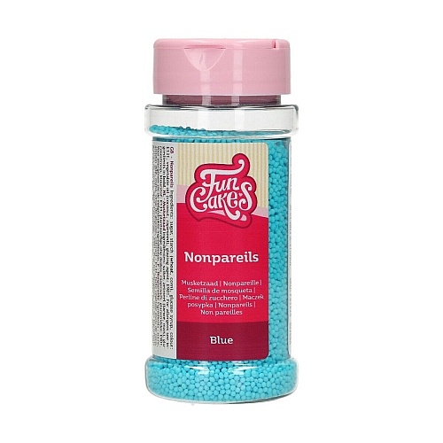 Perle / Perlute din zahar 1,5mm &ndash; ALBASTRU DESCHIS - LIGHT BLUE &ndash; 80gr - Funcakes