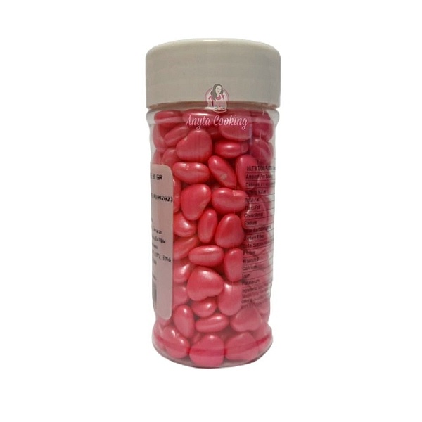 Decor din zahar - Inimioare - Roz/Pembe - 90 gr - Dr Gusto - Anyta Cooking	E171