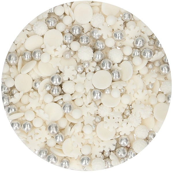 Decor din zahar &ndash;Sprinkle Medley Winter &ndash; 180 gr &ndash; Funcakes - Anyta Cooking