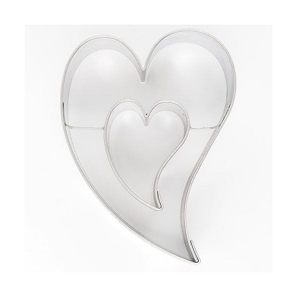 Decupator din inox - INIMIOARA IN INIMA - 7 cm - Cookie Cutters - Anyta Cooking
