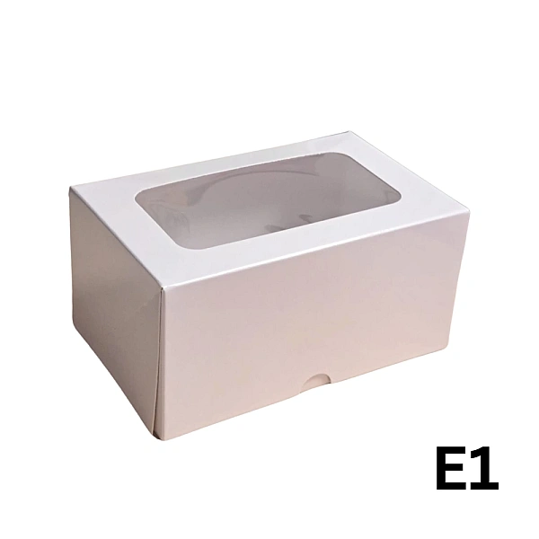 Cutie monoportie cu tavita E1 Alb - 16x10x8 cm - Anyta Cooking