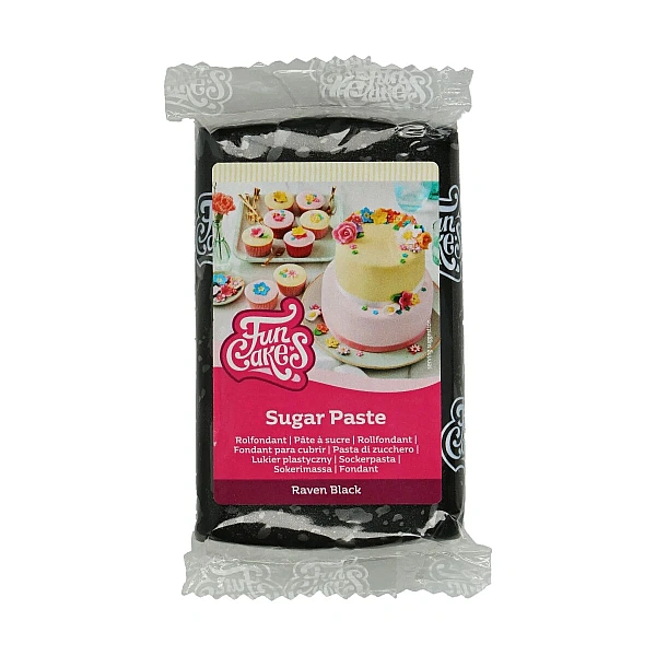 Fondant / Pasta de zahar - NEGRU COBALT - 250g - FunCakes